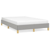 Cadre de lit sans matelas gris clair 120x190 cm tissu