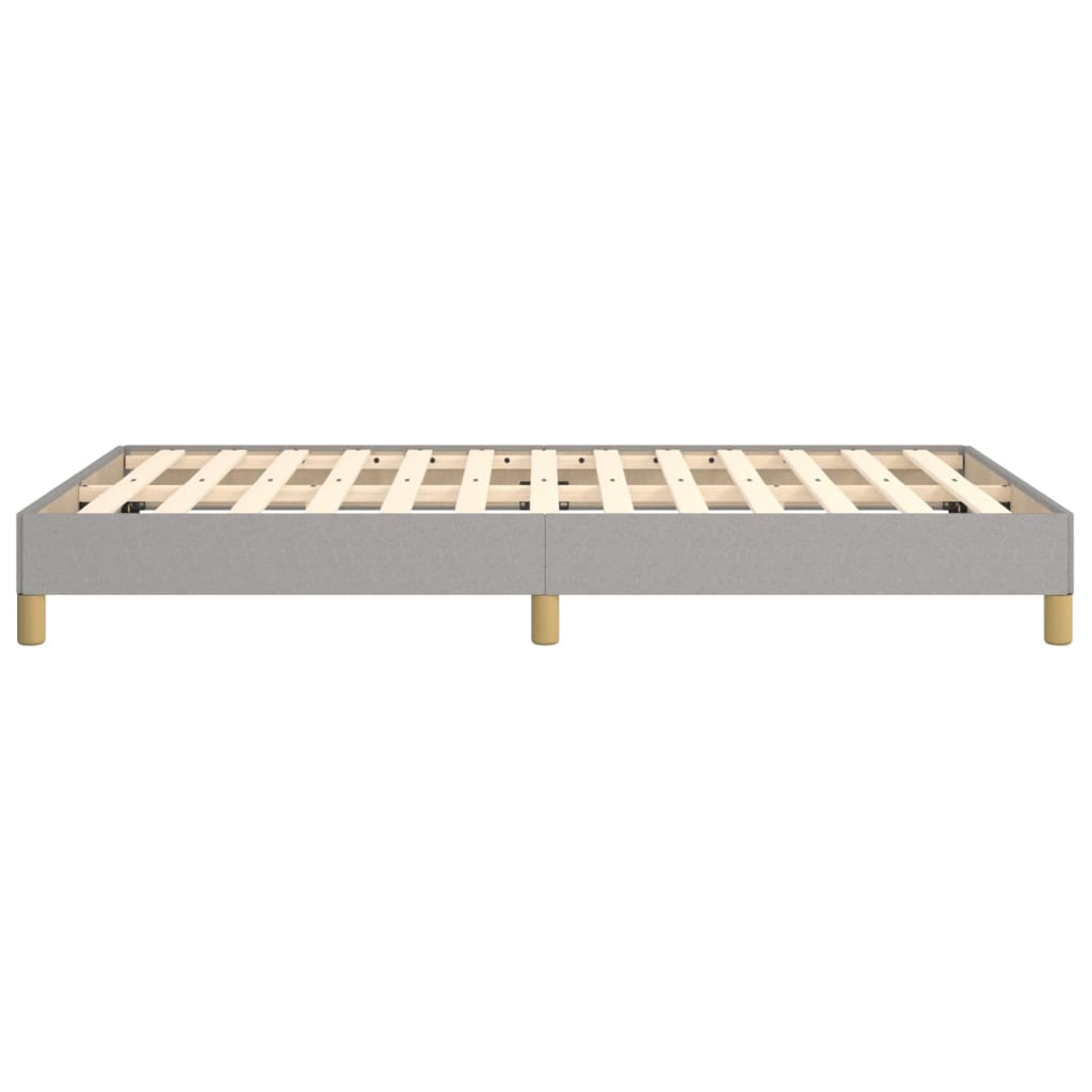 Cadre de lit sans matelas gris clair 120x190 cm tissu