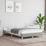 Cadre de lit sans matelas gris clair 120x190 cm tissu