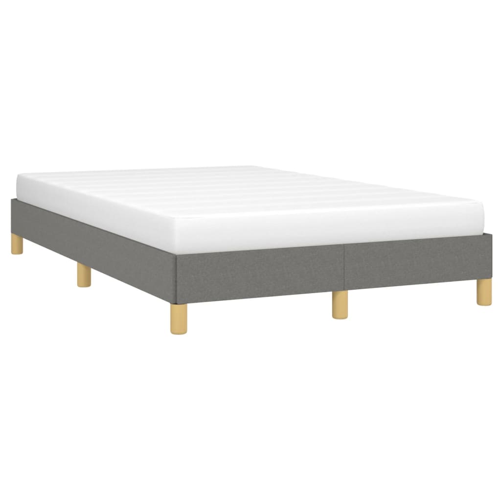 Cadre de lit sans matelas gris foncé 120x190 cm tissu