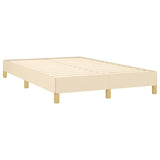 Cadre de lit sans matelas crème 120x190 cm tissu