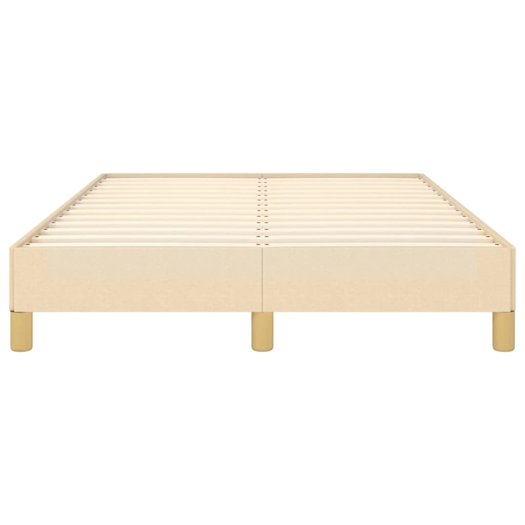 Cadre de lit sans matelas crème 120x190 cm tissu