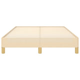 Cadre de lit sans matelas crème 120x190 cm tissu