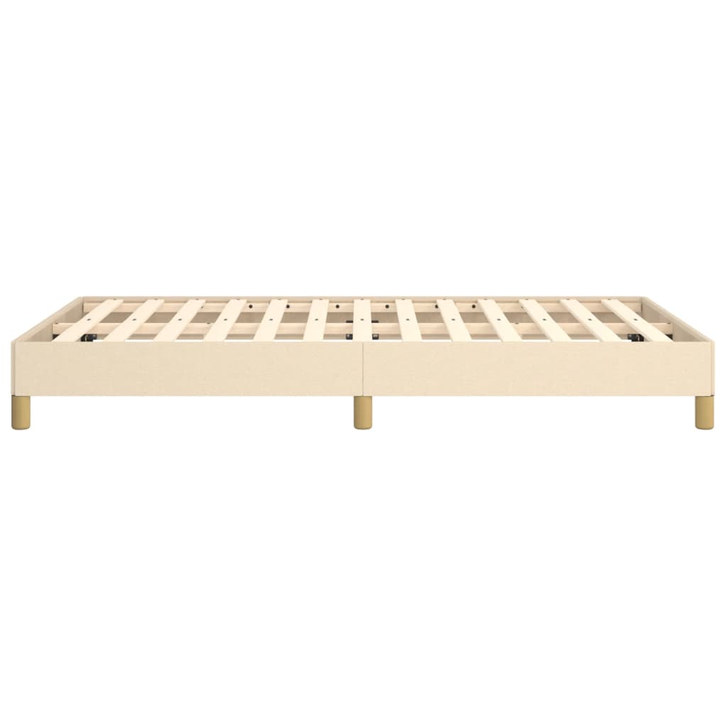 Cadre de lit sans matelas crème 120x190 cm tissu