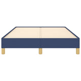 Cadre de lit sans matelas bleu 120x190 cm tissu