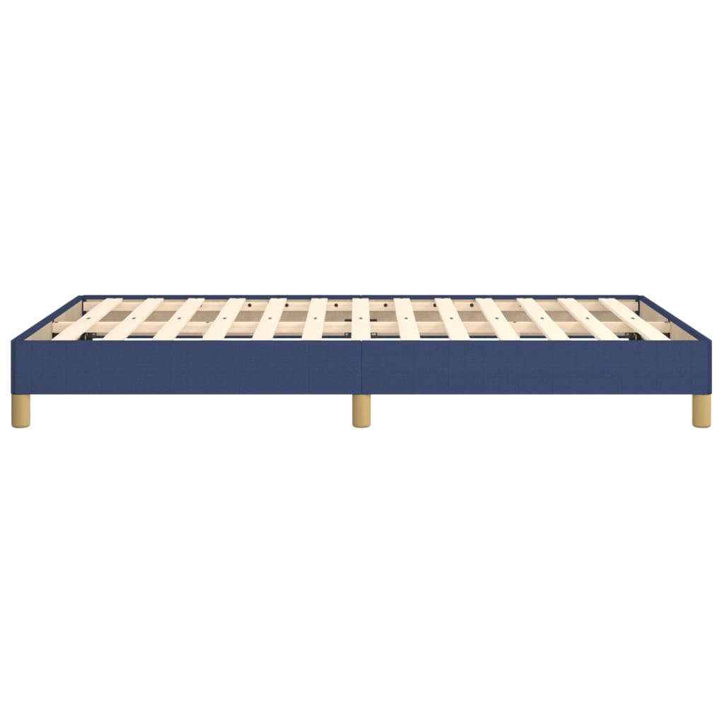 Cadre de lit sans matelas bleu 120x190 cm tissu