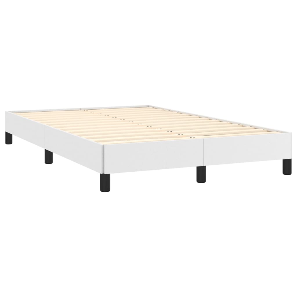 Cadre de lit sans matelas blanc 120x190 cm similicuir