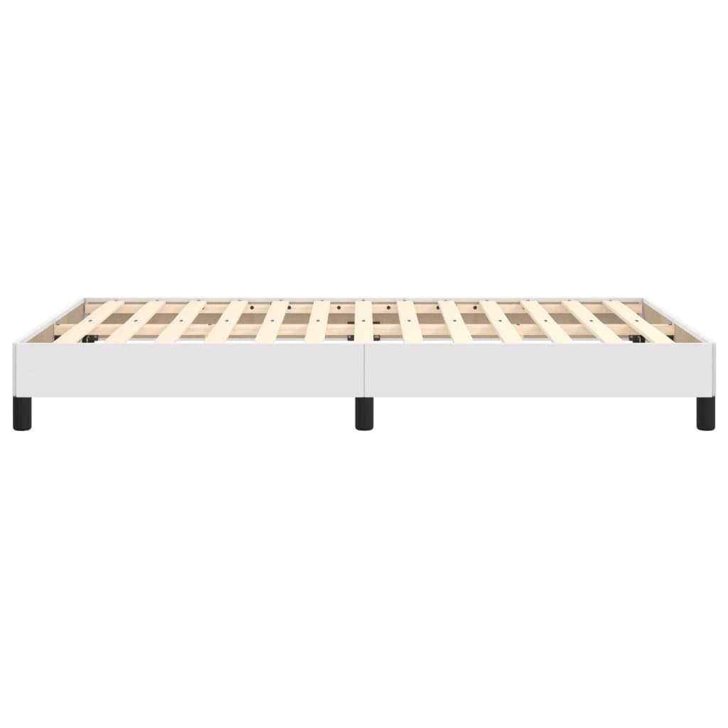 Cadre de lit sans matelas blanc 120x190 cm similicuir