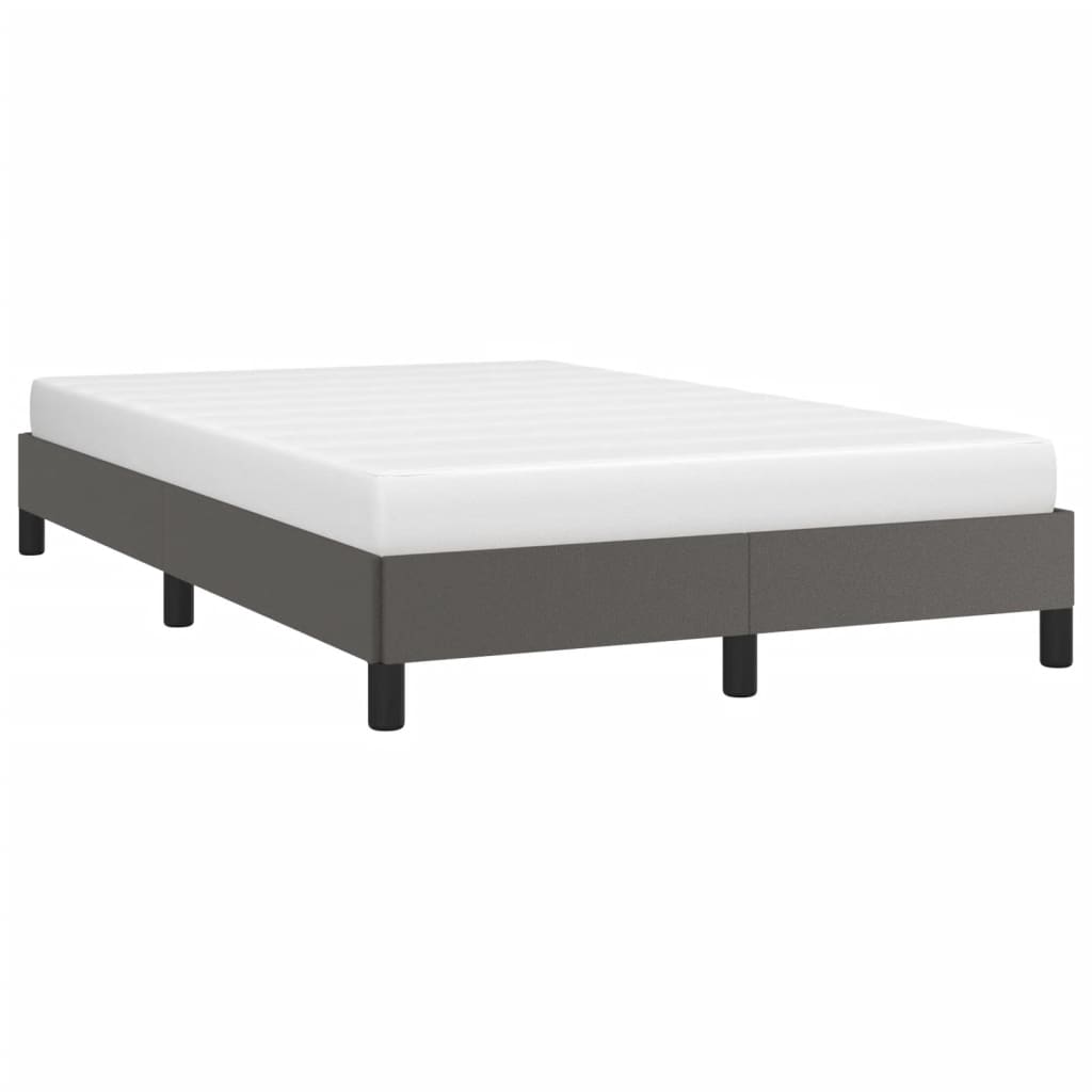 Cadre de lit sans matelas gris 120x190 cm similicuir