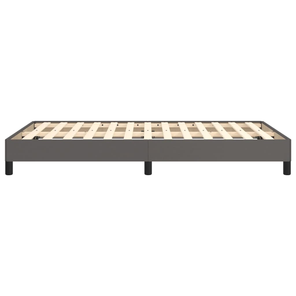 Cadre de lit sans matelas gris 120x190 cm similicuir