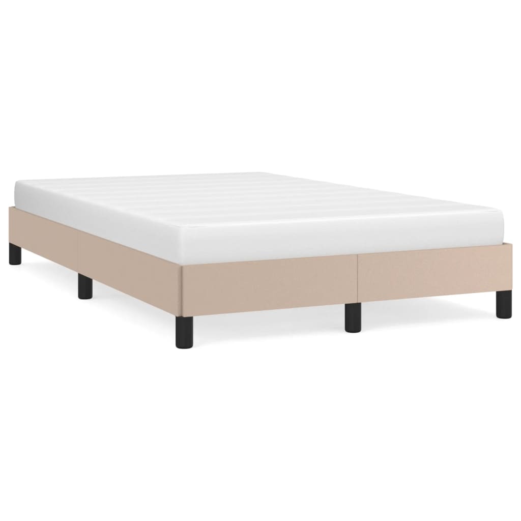 Cadre de lit sans matelas cappuccino 120x190 cm similicuir