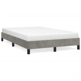 Bed frame without mattress light gray 120x190 cm velvet