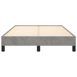 Bed frame without mattress light gray 120x190 cm velvet