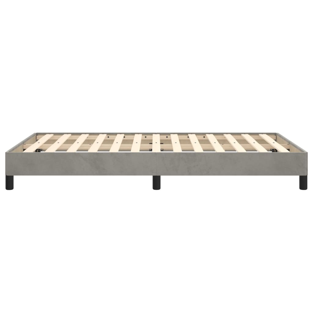 Bed frame without mattress light gray 120x190 cm velvet