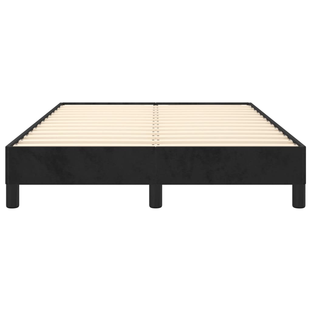 Cadre de lit sans matelas noir 120x190 cm velours