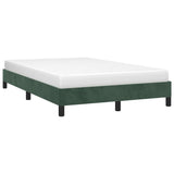 Cadre de lit sans matelas vert foncé 120x190 cm velours