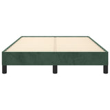 Cadre de lit sans matelas vert foncé 120x190 cm velours