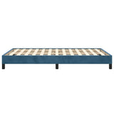 Cadre de lit sans matelas bleu foncé 120x190 cm velours