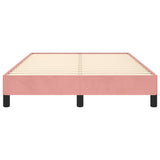 Cadre de lit sans matelas rose 120x190 cm velours