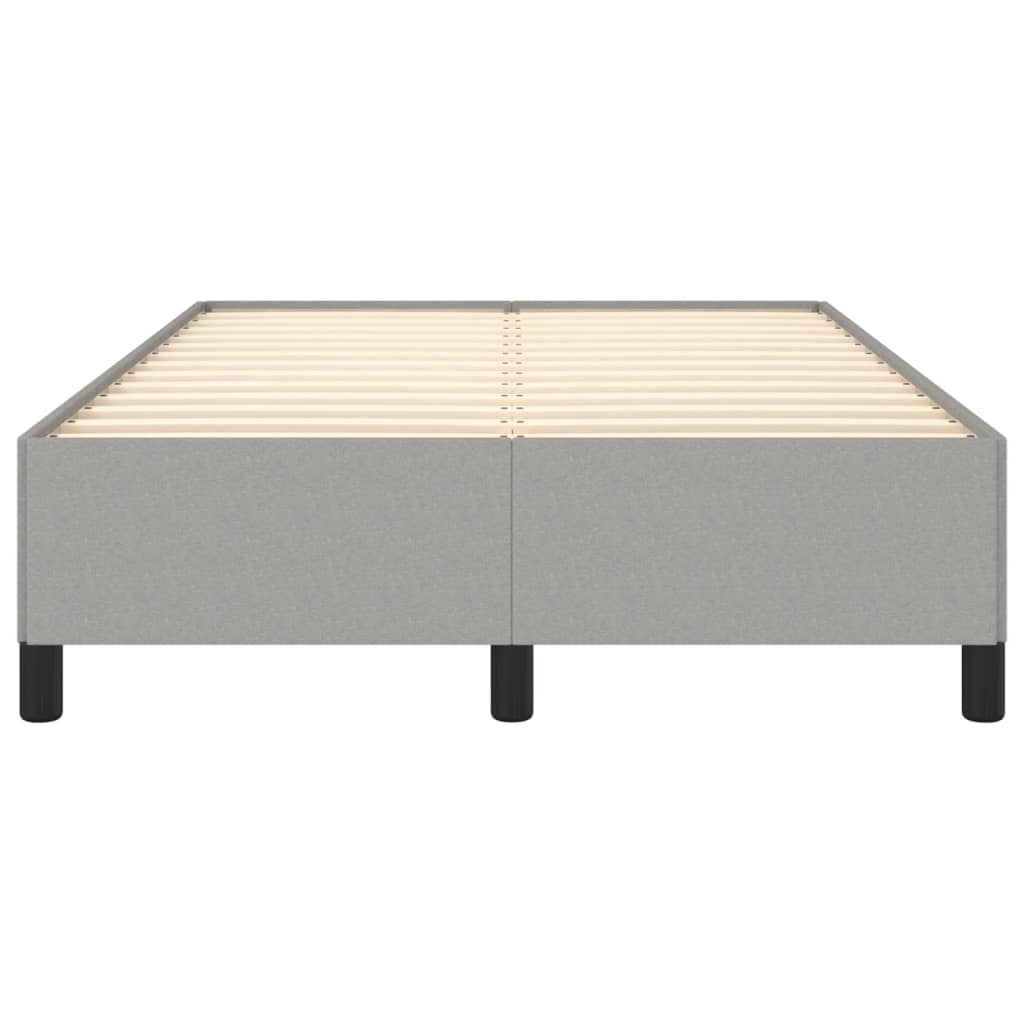 Cadre de lit sans matelas gris clair 120x190 cm tissu