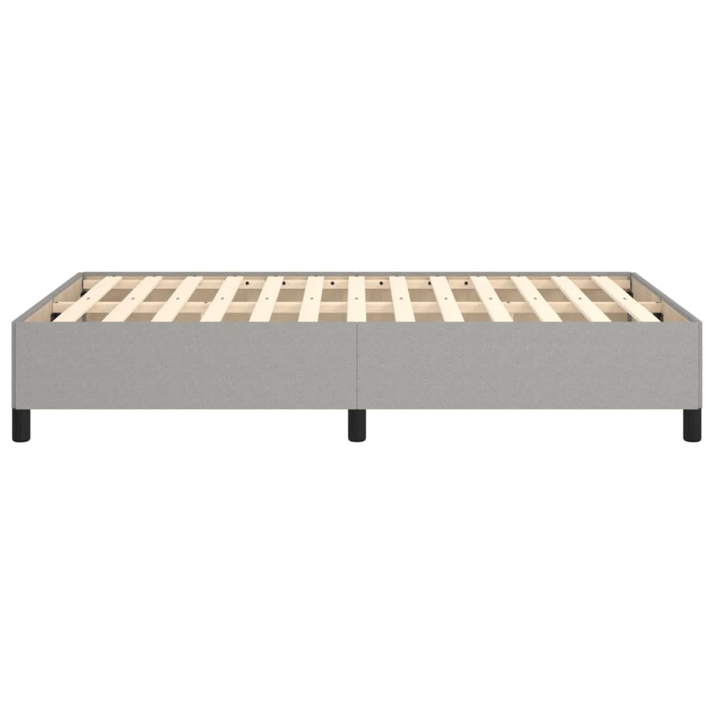 Cadre de lit sans matelas gris clair 120x190 cm tissu