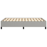 Cadre de lit sans matelas gris clair 120x190 cm tissu