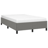 Cadre de lit sans matelas gris foncé 120x190 cm tissu