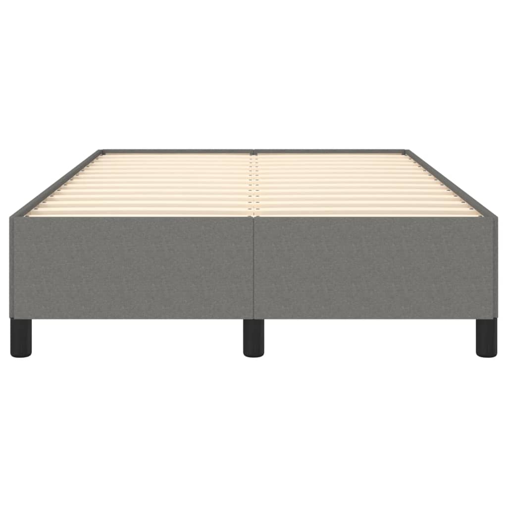 Cadre de lit sans matelas gris foncé 120x190 cm tissu