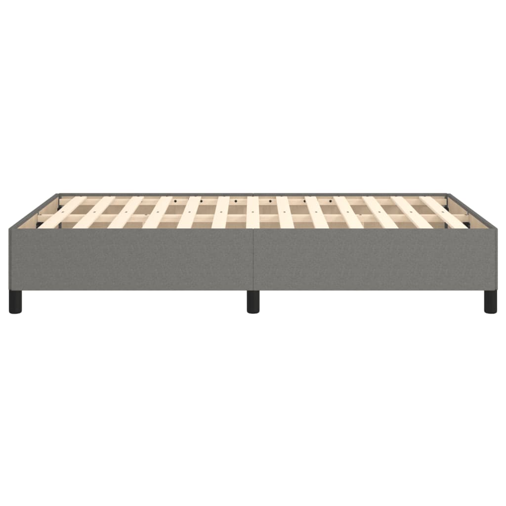 Cadre de lit sans matelas gris foncé 120x190 cm tissu