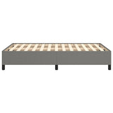 Cadre de lit sans matelas gris foncé 120x190 cm tissu