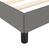 Cadre de lit sans matelas gris foncé 120x190 cm tissu