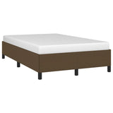 Cadre de lit sans matelas marron foncé 120x190 cm tissu