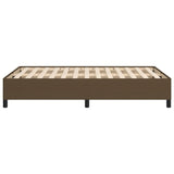 Cadre de lit sans matelas marron foncé 120x190 cm tissu