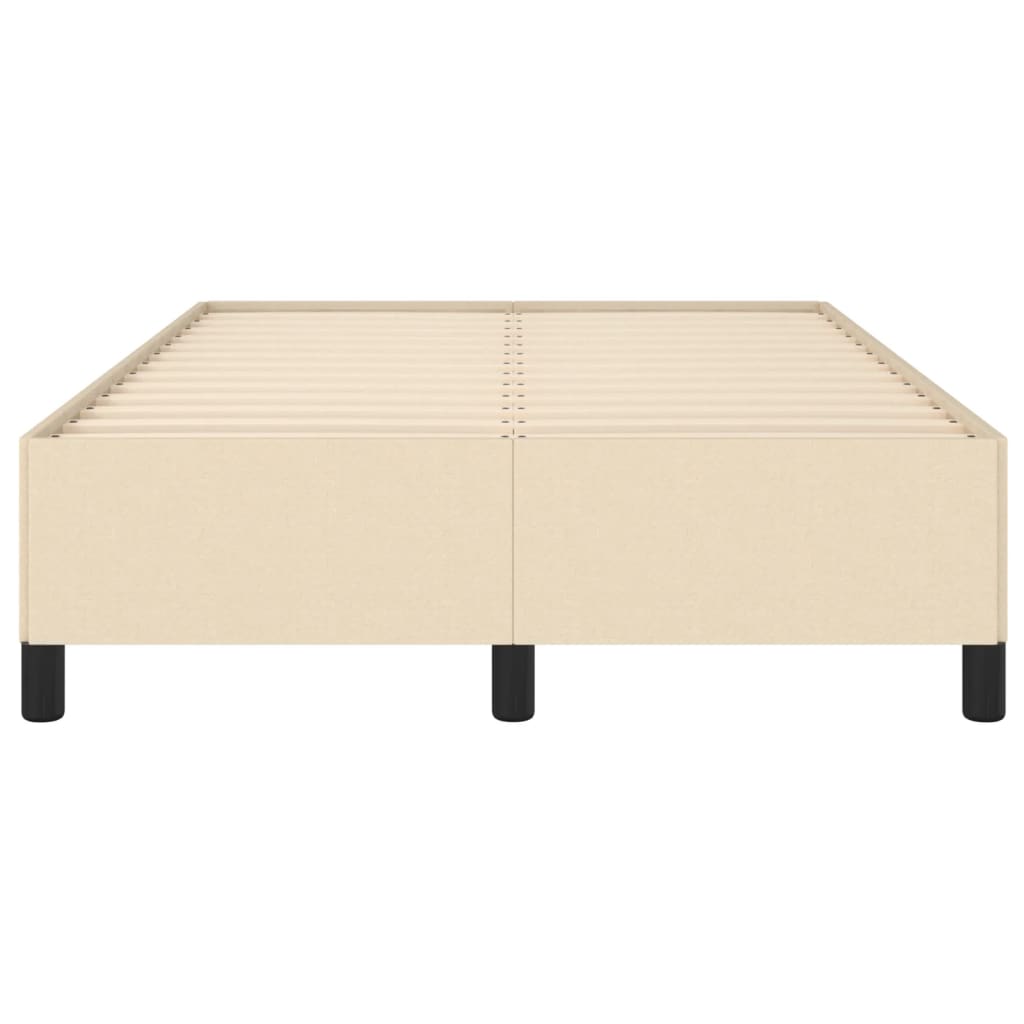 Cadre de lit sans matelas crème 120x190 cm tissu