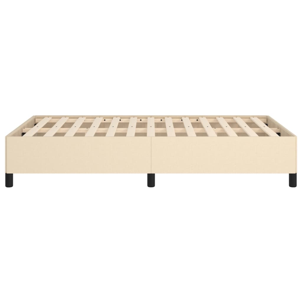 Cadre de lit sans matelas crème 120x190 cm tissu