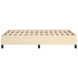 Cadre de lit sans matelas crème 120x190 cm tissu