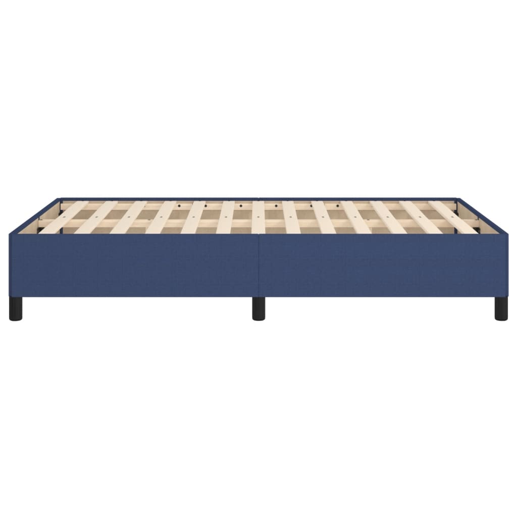 Cadre de lit sans matelas bleu 120x190 cm tissu