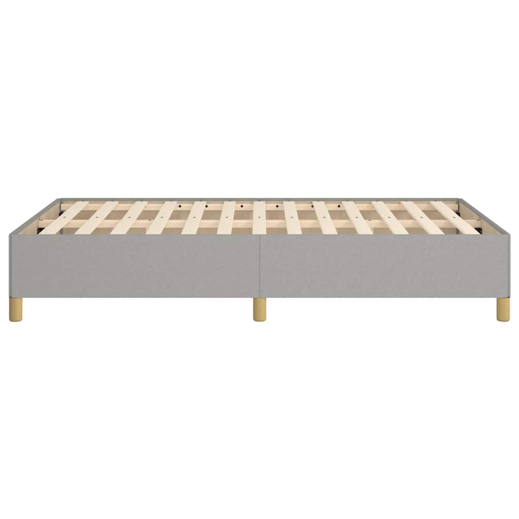 Cadre de lit sans matelas gris clair 120x190 cm tissu