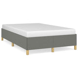 Cadre de lit sans matelas gris foncé 120x190 cm tissu