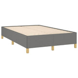 Cadre de lit sans matelas gris foncé 120x190 cm tissu