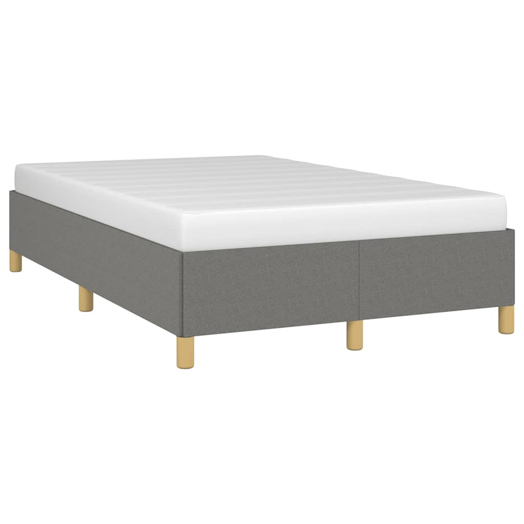 Cadre de lit sans matelas gris foncé 120x190 cm tissu