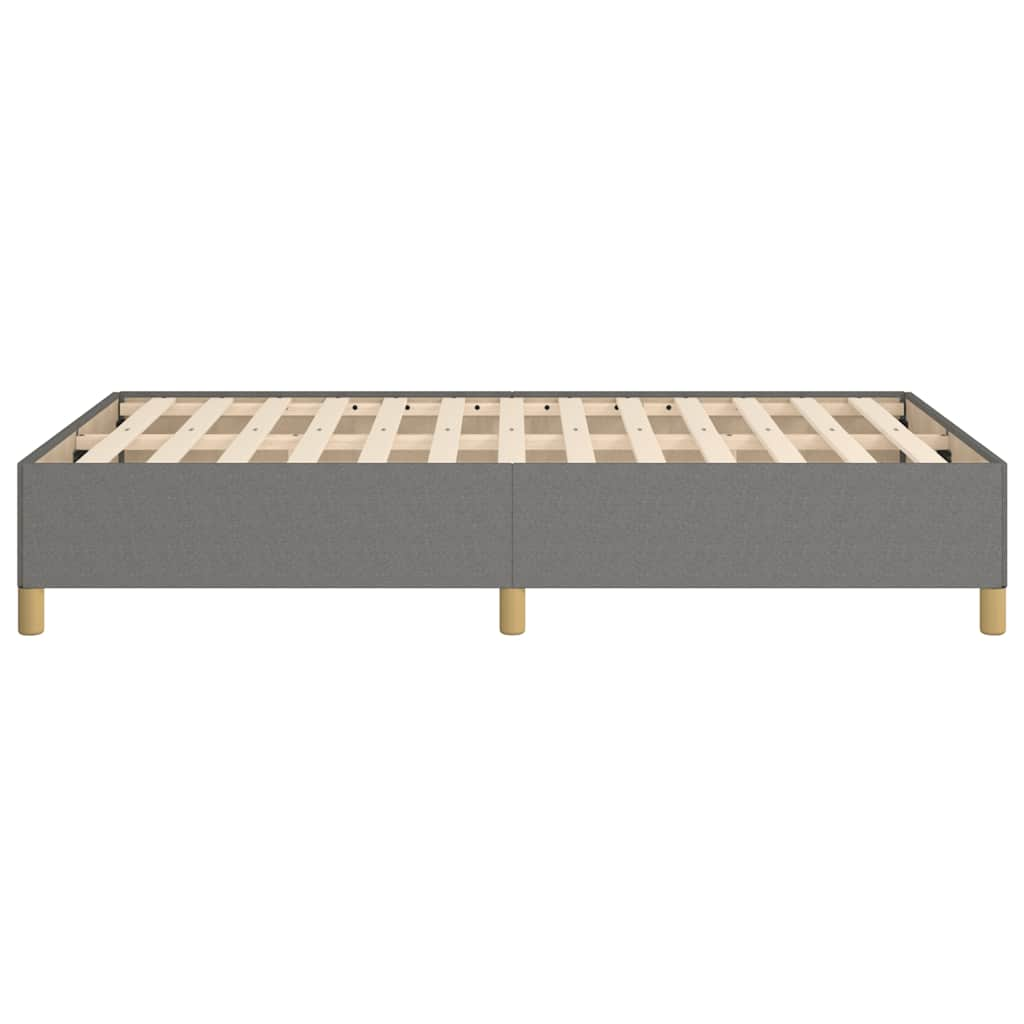 Cadre de lit sans matelas gris foncé 120x190 cm tissu