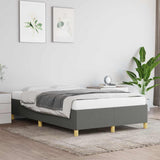 Cadre de lit sans matelas gris foncé 120x190 cm tissu