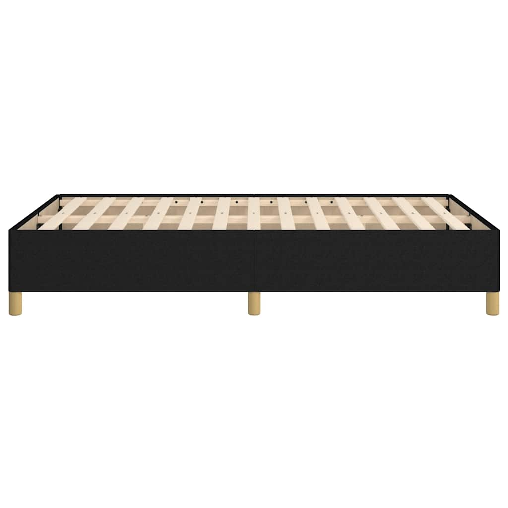 Cadre de lit sans matelas noir 120x190 cm tissu