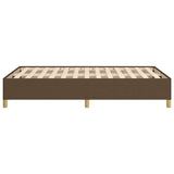 Cadre de lit sans matelas marron foncé 120x190 cm tissu