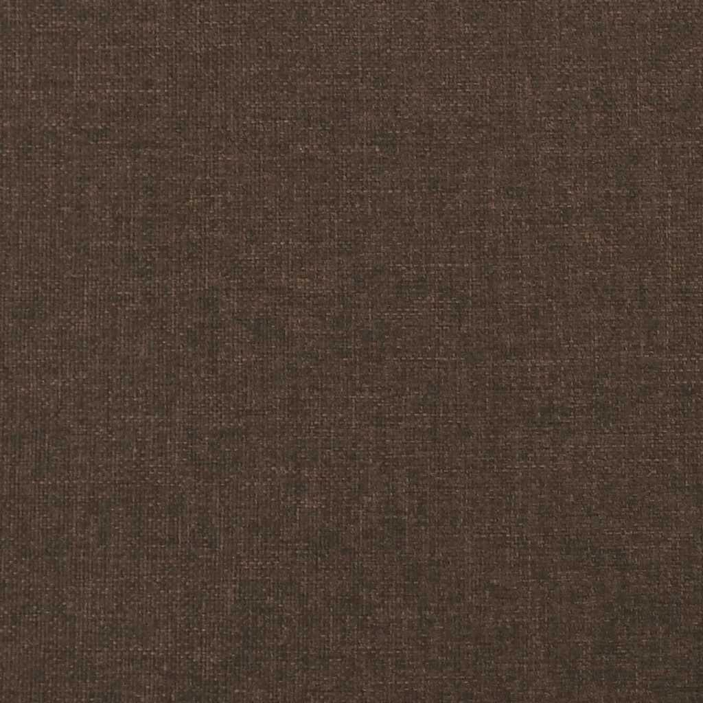 Cadre de lit sans matelas marron foncé 120x190 cm tissu