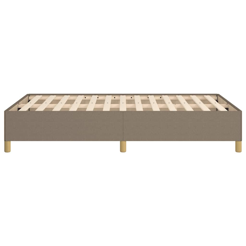 Cadre de lit sans matelas taupe 120x190 cm tissu