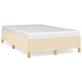 Cadre de lit sans matelas crème 120x190 cm tissu