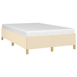 Cadre de lit sans matelas crème 120x190 cm tissu