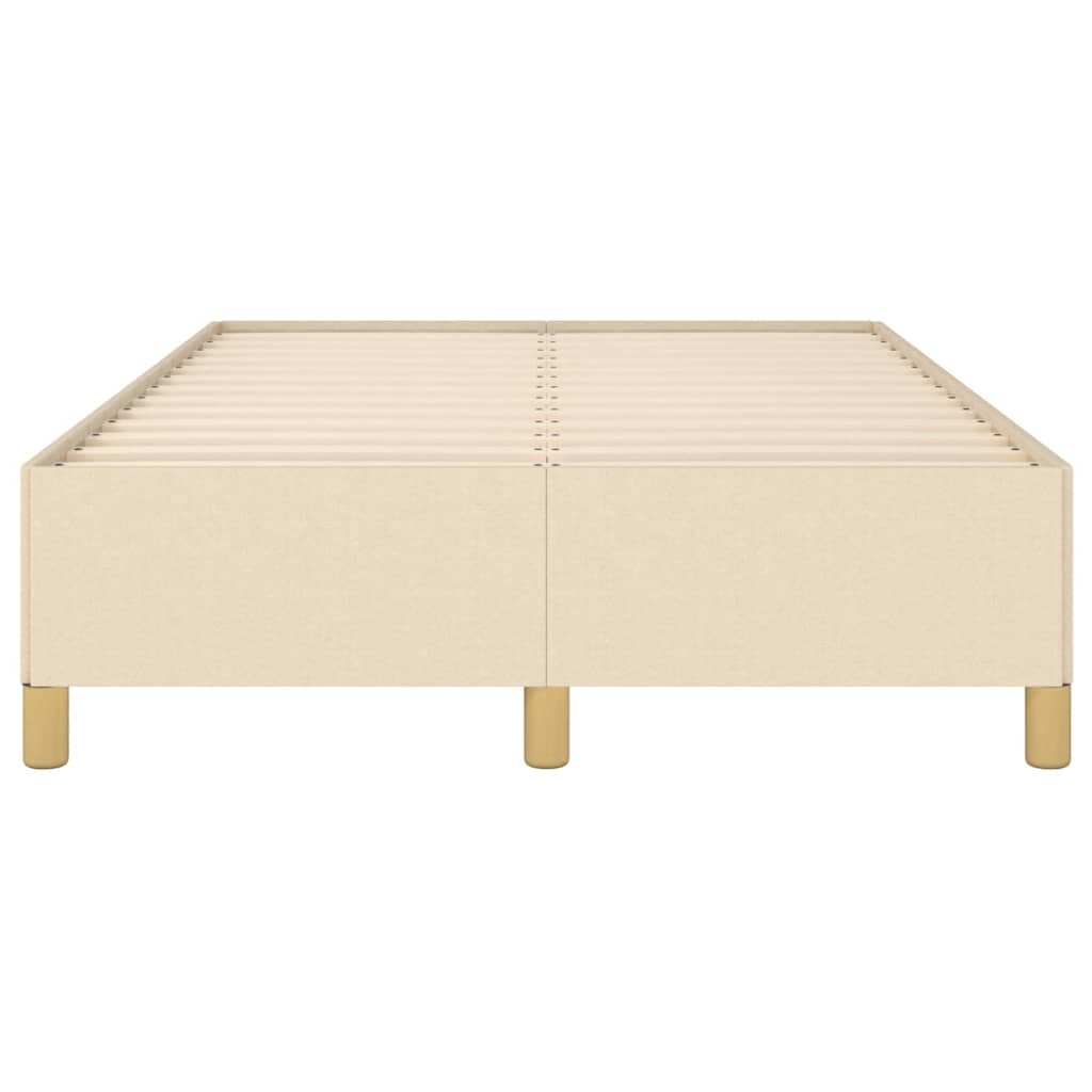 Cadre de lit sans matelas crème 120x190 cm tissu